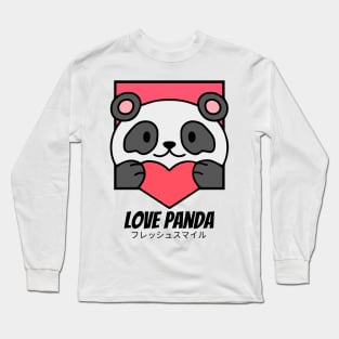 Love Panda Valentines Gift Idea Long Sleeve T-Shirt